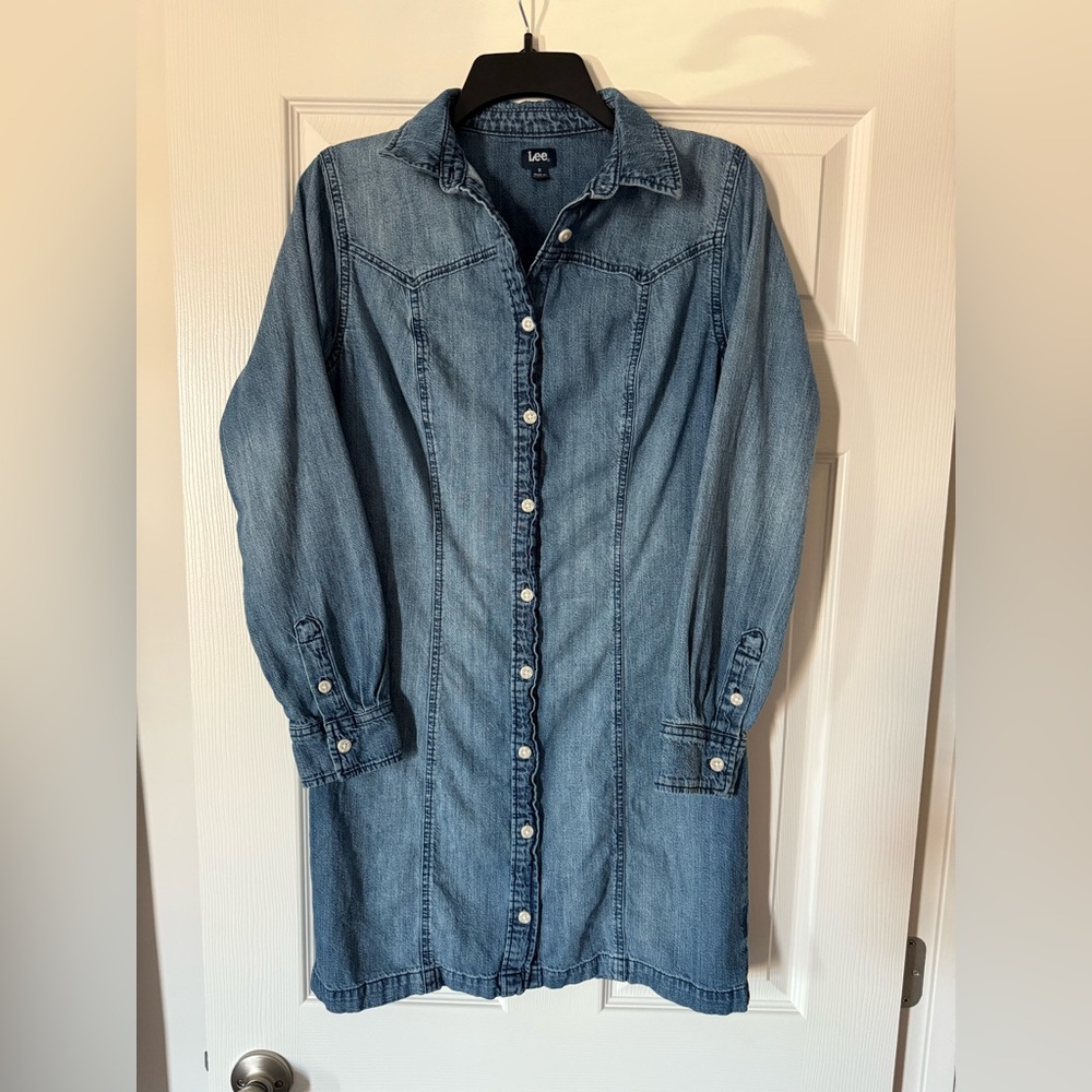 Long sleeve denim dress